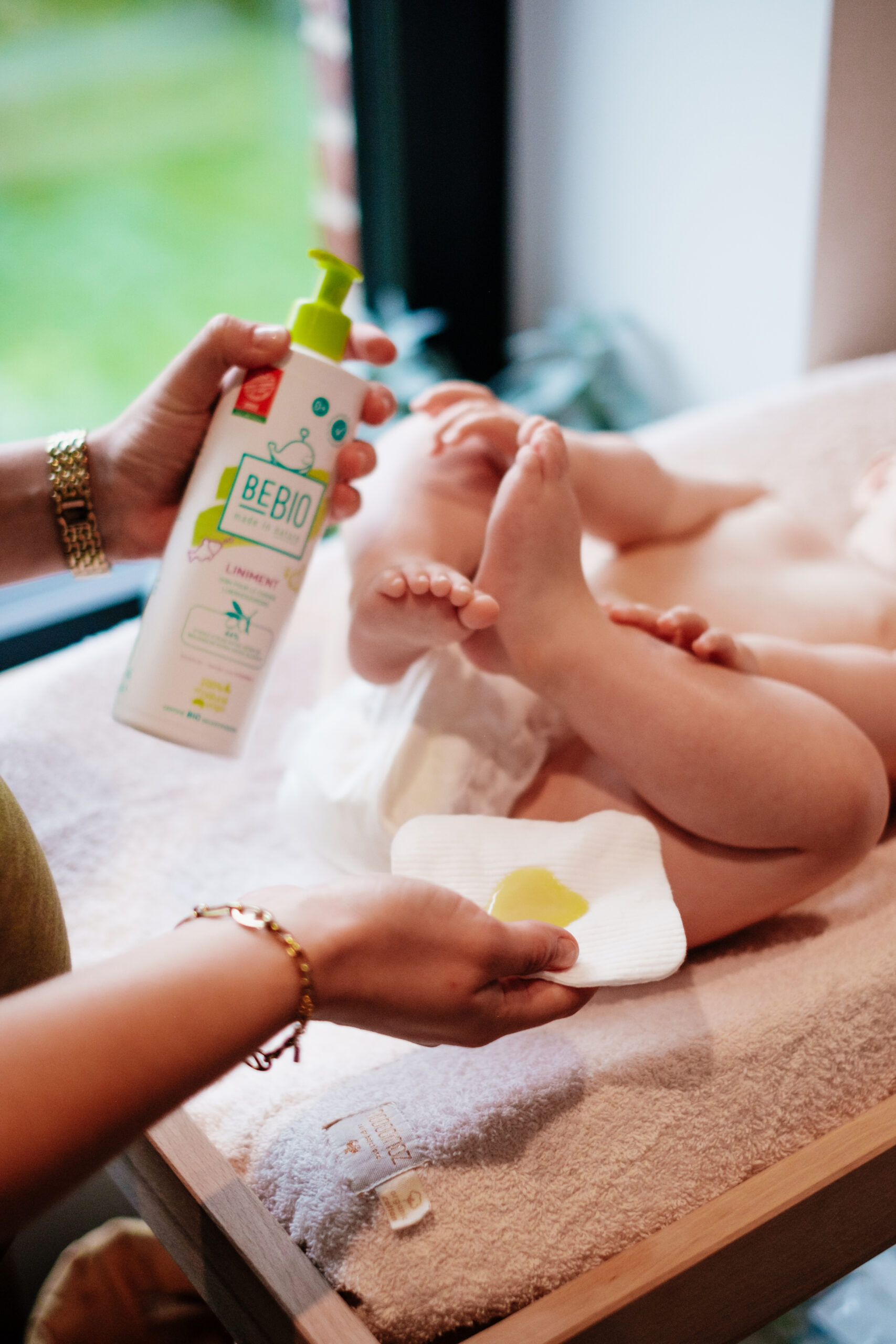 liniment à l'huile d'olive bio naturel écologique pour le change de bébé bebio